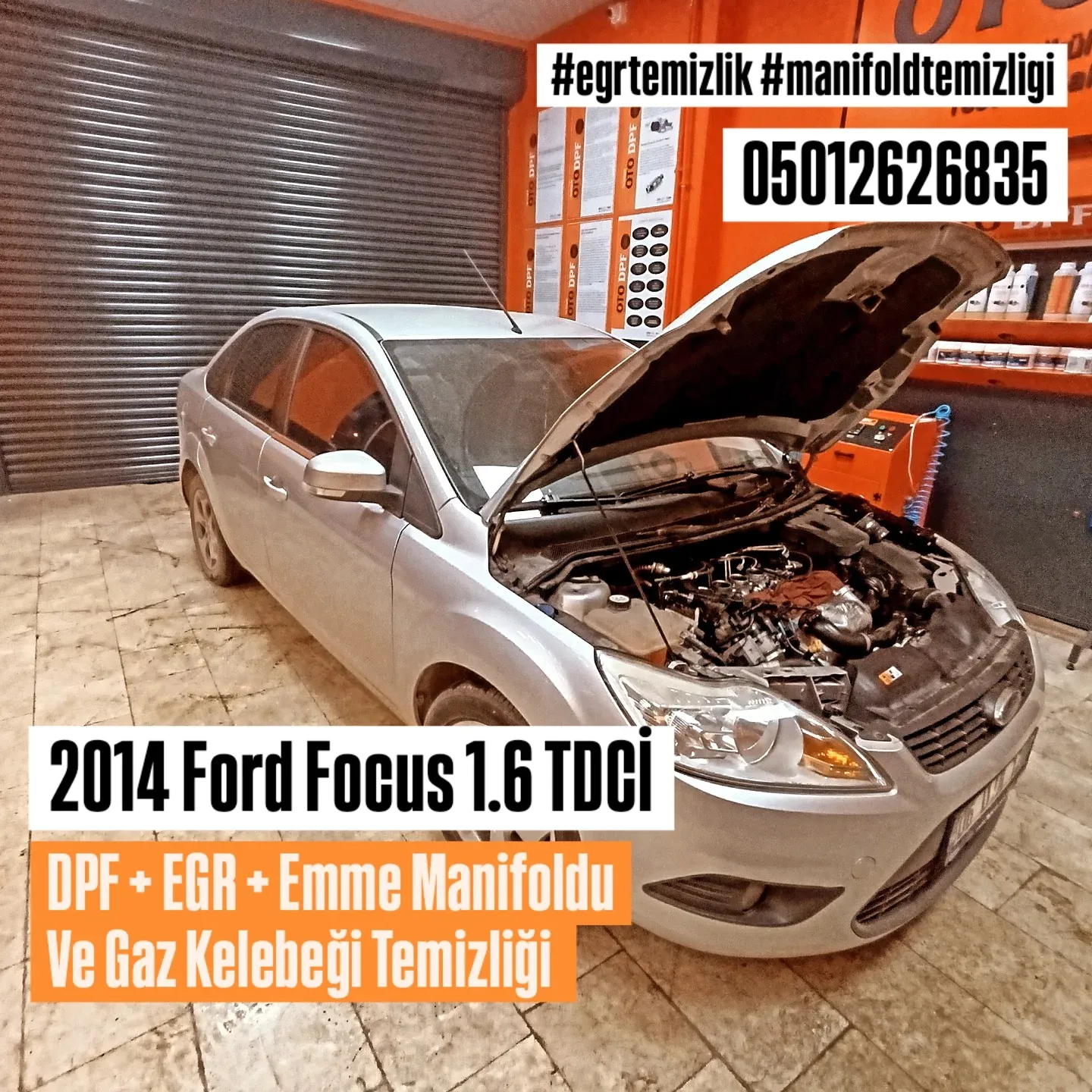 2014 Model Ford Focus DPF EGR Emme Manifoldu Gaz Kelebeği Temizliği